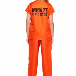 Adult Got Busted Orange Prisoner Costume